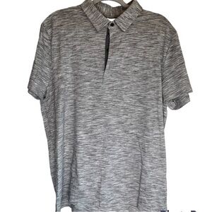 Express gray heathered polo